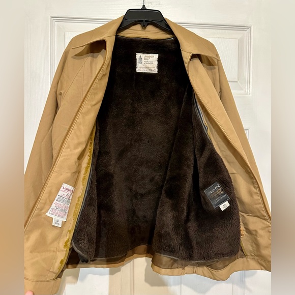 Vintage London Fog Men's Weatherwear (40 reg) Brown Short Trench Coat w/Lining - Picture 10 of 10